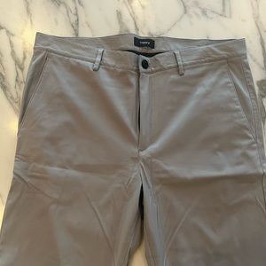 Theory zaine neoteric pant in light grey 34 perfect condition
